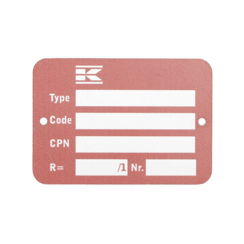 Tabliczka znamionowa KV/SOM Planetair