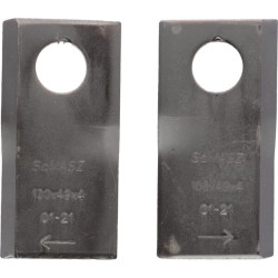 Zestaw noży kosiarki, 100x49x4 mm 6 lewych i 6 prawych