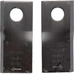 Zestaw noży kosiarki, 110x49x4 mm 6 lewych i 6 prawych