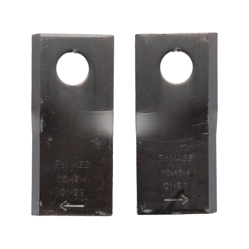 Zestaw noży kosiarki, 110x49x4 mm 6 lewych i 6 prawych