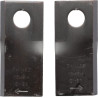 Zestaw noży kosiarki, 110x49x4 mm 6 lewych i 6 prawych
