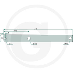 Kuhn 58564300 Oś wirnika zam.4059139543175