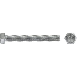 Śruba M5x50 kl.8.8, SW8 cały gwint, ocynk (szt) M5x0,80x50