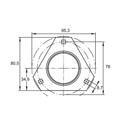 Obudowa łożyska z blachy stal. FLAN52MSTR INA/FAG 4012802779554