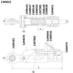 Stabilizator ASST-B 350mm +/- 40, fi25,4/51 M30 typ nowy Walterscheid 8435194023191