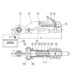 Stabilizator ASST-B 350mm +/-33, fi19,1/44 M30 typ nowy Walterscheid 8435194023160