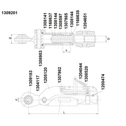 Stabilizator ASST-B 350mm +/-33, fi19,1/44 M30 typ nowy Walterscheid 8435194023160