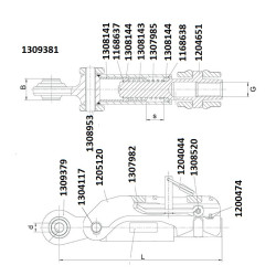 Stabilizator ASST-B 350mm +/- 40, fi25,4/51 M30 typ nowy Walterscheid 8435194023191