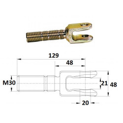 Widełki ASST-B L-129mm fi20 Walterscheid 8432970169470