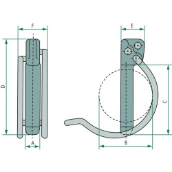 Zawleczka rurkowa ocynk 11,5x65mm Rübig, Rubig 12x75