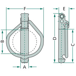 Zawleczka zatrzaskowa 7,5x32 ocynk - 5szt