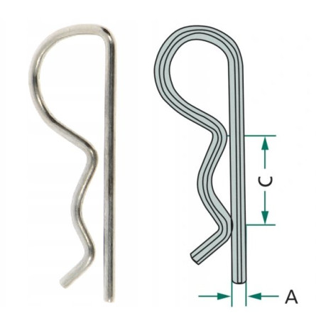 Zawleczka sprężysta 2,5x20 ocynk Rübig 