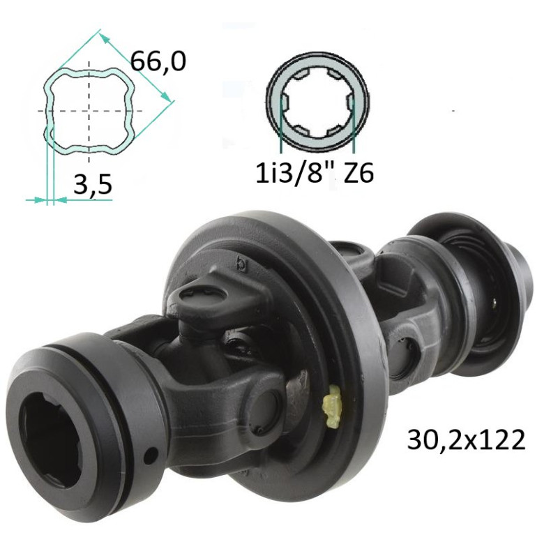  Przegub szerokokątny S9, 1i3/8” Z6 Profil zew. 66x3,5 4T serii H8/S9 SFT 