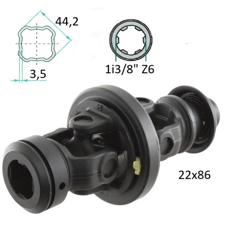  Przegub szerokokątny S4, 1i3/8” Z6 Profil wew. 44,2x3,5 4T serii S4 SFT-22x86