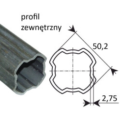 122423000R06 Rura zew. 3000mm D1= 50,20 T1= 2,75 - S4/5 Bondioli & Pavesi