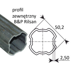 Rura zew. 4T 50,2x2,50 S4 3m, B&P Rilsan SFT