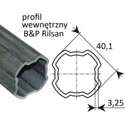 Rura wew. 4T 40,1x3,25 S2 1m, Rilsan SFT