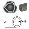 B&P 125071000R06 Rura trójkątna wew. 36,0x4,00 - G4/-4, 1m STD. Bondioli Pavesi