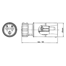 Wtyczka NATO 35mm²/135A Herth Buss4026736036348