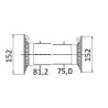 B&P 5C7086FXSS Osłona kompl.  81,2/75,0 fi152mm 100, Global, 6/G7/7/G8, L- 860 mm Bondioli Pavesi
