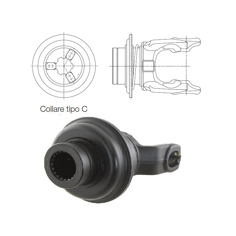 B&P 5720L3755 Widłak RT-C 1i3/8"Z21- 34,9x93,5 G8 Bondioli Pavesi