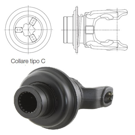 B&P 5720L3755 Widłak RT-C 1i3/8"Z21- 34,9x93,5 G8 Bondioli Pavesi