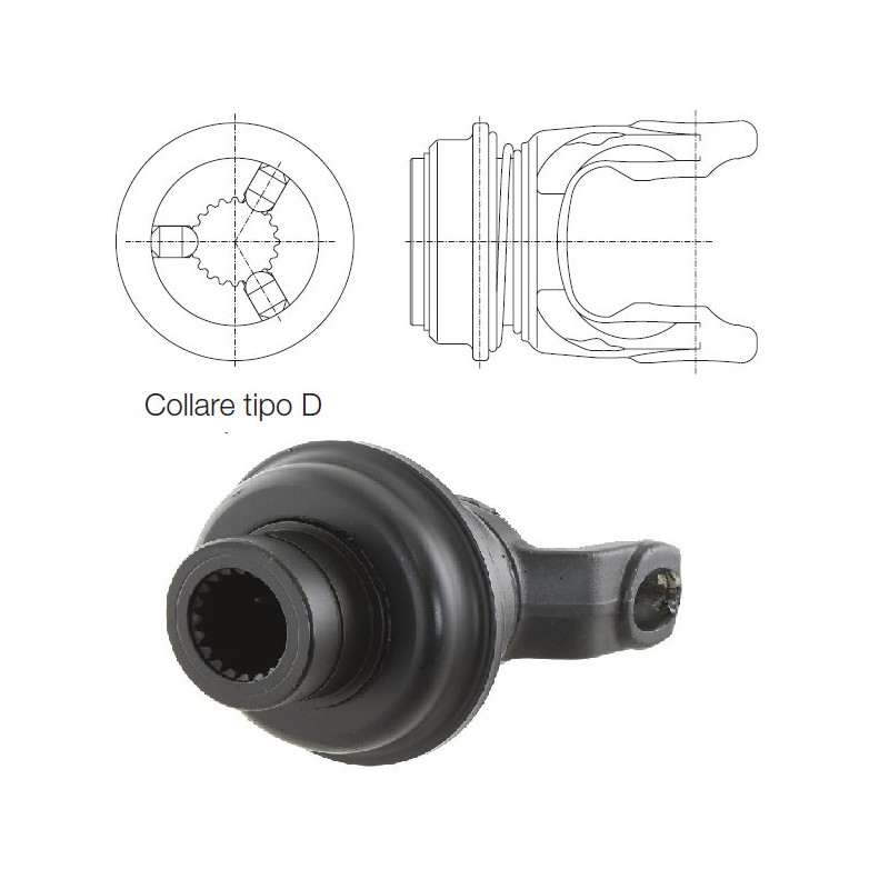 B&P 5720M3751 Widłak RT-D 1i3/8"Z21- 34,9x106,0 G9 Bondioli Pavesi