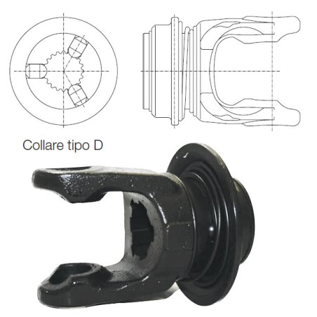 B&P 5720M0351 Widłak RT-D 1i3/8"Z6- 34,9x106,0 G9 Bondioli Pavesi