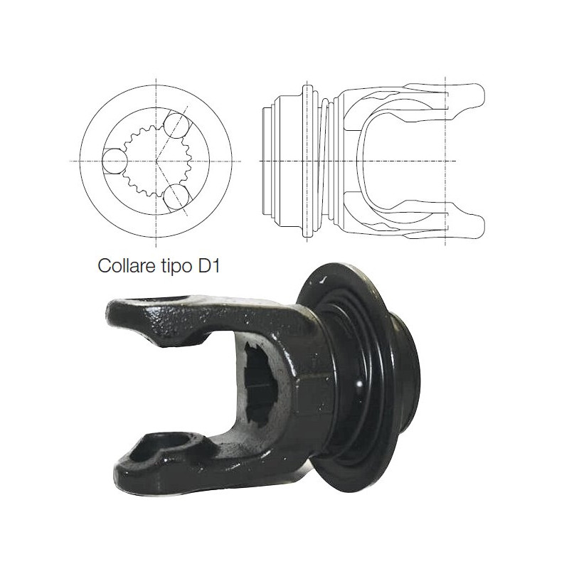 B&P 5720M0451 Widłak RT-D1 1i3/4"Z6- 34,9x106,0 G9 Bondioli Pavesi