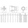 B&P 204176851 Widłak 2 na rurę zew 3T 54,00 mm, 34,9x93,50 G8 Bondioli Pavesi