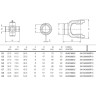 Widłak 3 na rurę wew 3T 36,00 mm, 27,0x74,6 B&P G3/G4