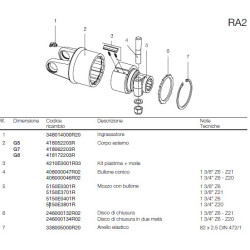 B&P 601205601R Sprzęgło jednokierunkowe RA2 1i3/8 Z6 - 30,2x79,4 G5 Bondioli Pavesi