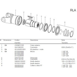 B&P 42100001R03 Krzywka blokady ze sprężyną, do sprzęgła RLA L-62,8mm komp. Bondioli Pavesi 8719607023856