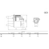B&P 608L86503R Sprzęgło elastyczna GE8 1i3/4" Z6, P&B G8, 50kN Bondioli Pavesi
