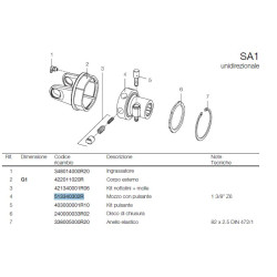 B&P 513340302R Piasta sprzęgła SA1 1i3/8" Z6 Bondioli Pavesi