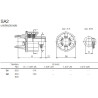 B&P 611234005R Sprzęgło przeciążeniowe prawe SA1 650Nm 1i3/8"Z6 G2 Bondioli Pavesi
