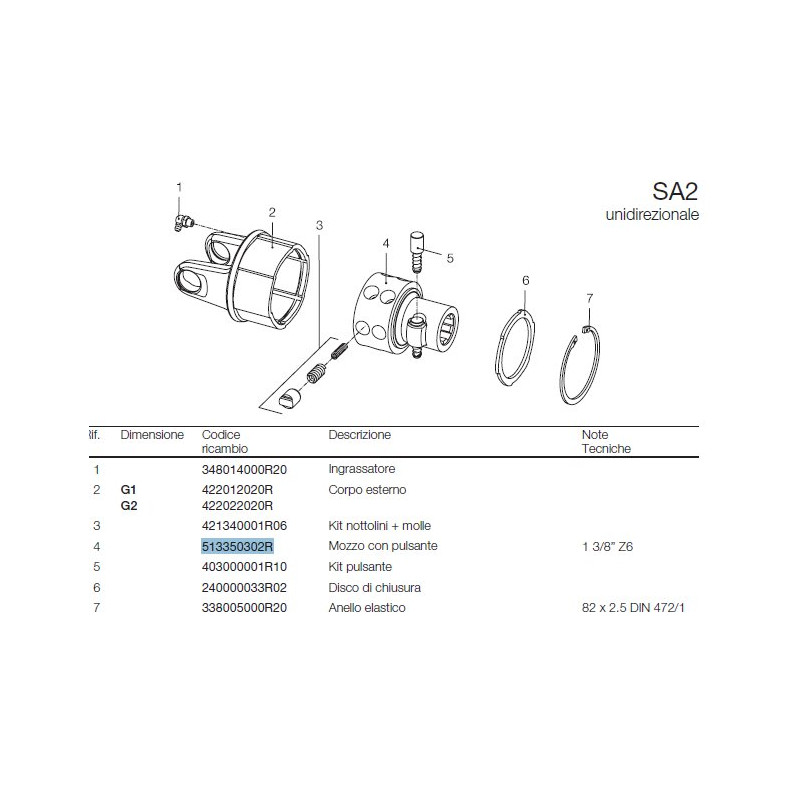 B&P 513350302R Piasta sprzęgła SA2 1i3/8" Z6 Bondioli Pavesi