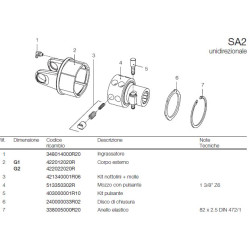 B&P 610234001R Sprzęgło przeciążeniowe prawe SA1 650Nm 1i3/8"Z6 G1 Bondioli Pavesi