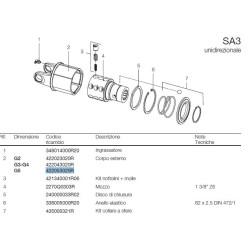 B&P 422053020R Piasta sprzęgła SA3 -30,2x79,4 G5 Bondioli Pavesi