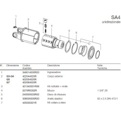 B&P 614456501R Sprzęgło przeciążeniowe prawe SA4 1i3/8" Z6 1600Nm, - 30,2x79,4 G5 Bondioli Pavesi