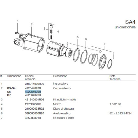 B&P 422054020R Obudowa Sprzęgła SA4 - 30,2x79,4 G5 Bondioli Pavesi
