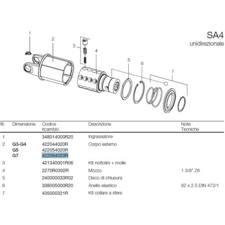 B&P 422064020R Obudowa Sprzęgła SA4 - 30,2x91,4 G7 Bondioli Pavesi