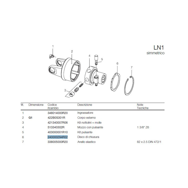 B&P 240000294R02 Pierścień Bondioli Pavesi