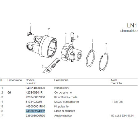 B&P 240000294R02 Pierścień Bondioli Pavesi