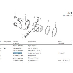 B&P 513340302R Piasta sprzęgła SA1 1i3/8" Z6 Bondioli Pavesi