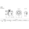 B&P 60A1B1903R Sprzęgło przeciążeniowe LN1 1i3/8" Z6 300Nm - 22,0x54,0 P&P G1/S1 Bondioli Pavesi
