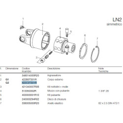 B&P 422C0T301R Obydowa sprzęgła LN223,8x61,3 G2 Bondioli Pavesi