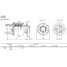 B&P 60B3C4103R Sprzęgło przeciążeniowe LN3 1i3/8" Z6 900Nm - 23,8x61,3 P&P G2/S2 Bondioli Pavesi