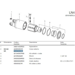 B&P 4220V301R Obudowa sprzęfła LN4  - 30,2x79,4 G5 Bondioli Pavesi