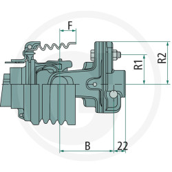 B&P 6060H0306R Sprzęgło LB 2400Nm kołek ścinany 1i3/8" Z6, -30,2x91,4 G7 (M10x50-8.8) Bondioli Pavesi